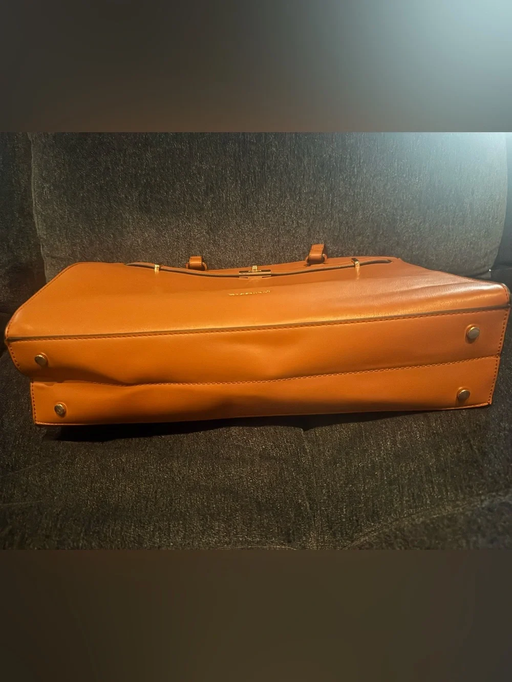 Missnine Brown PU Leather Laptop Bag